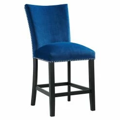 Discount 🤩 Counter Height Chairs Picket House Furnishings Celine 26 In. Velvet Counter Height Stool - Set Of 2 🥰