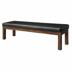 Flash Sale 👏 Wallace & Bay Side Chairs Wallace & Bay Dodson Faux Leather Upholstered Dining Bench 🔥