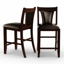 Best reviews of 🛒 Counter Height Chairs Furniture Of America Mullican Counter Height Leatherette Dining Chair - Set Of 2 ✨