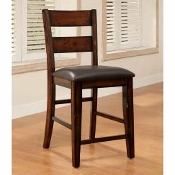 Cheapest 😉 Counter Height Chairs Furniture Of America Gibson 2 Piece Counter Height Padded Leatherette Dining Side Chairs ✔️