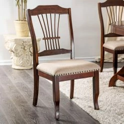 New 💯 Side Chairs Furniture Of America Esteban Traditional Nailhead Dining Side Chair - Set Of 2 🛒