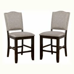 New ✔️ Side Chairs Furniture Of America Carter Nailhead Trim Counter Height Dining Side Chair - Set Of 2 👏