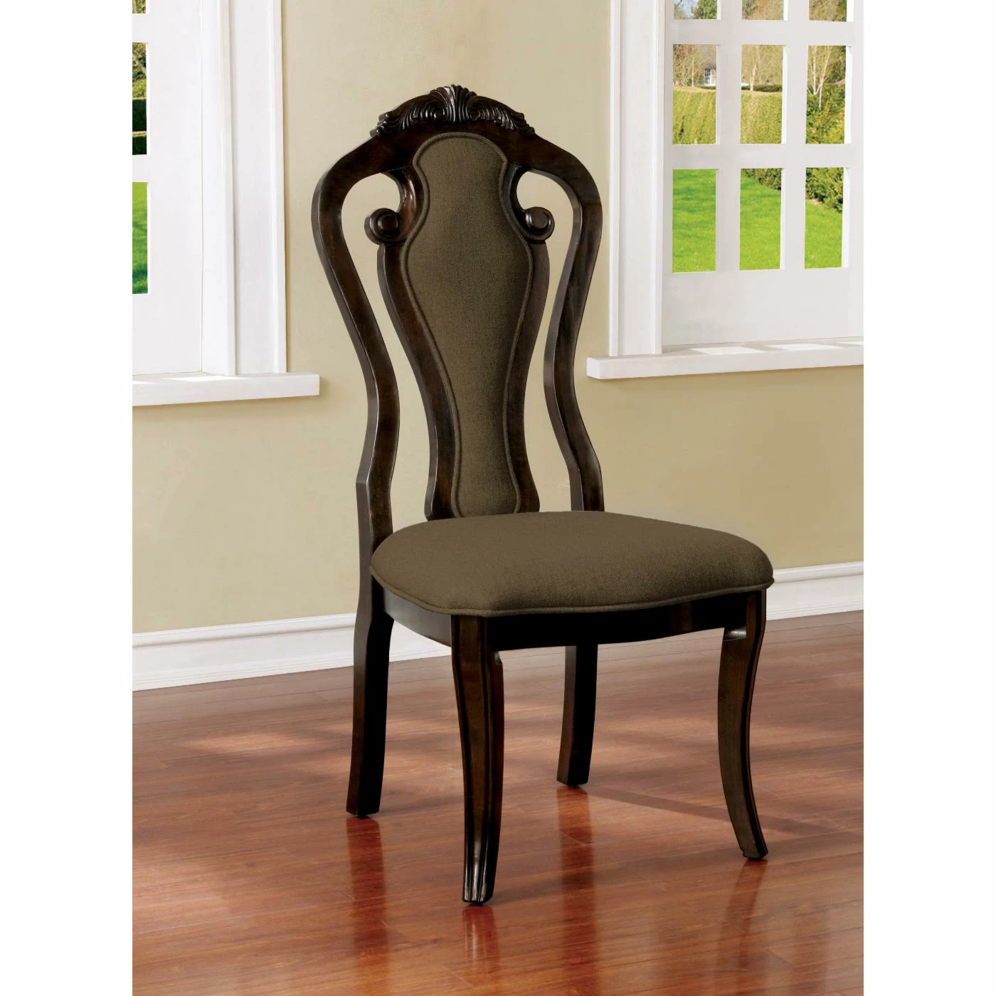 Best Sale π Side Chairs Furniture Of America Darcy Traditional Queen Anne Dining Side Chair - Set Of 2 π