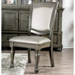 Cheap 🧨 Side Chairs Furniture Of America Parker Traditional Leatherette Dining Side Chair - Set Of 2 🔔