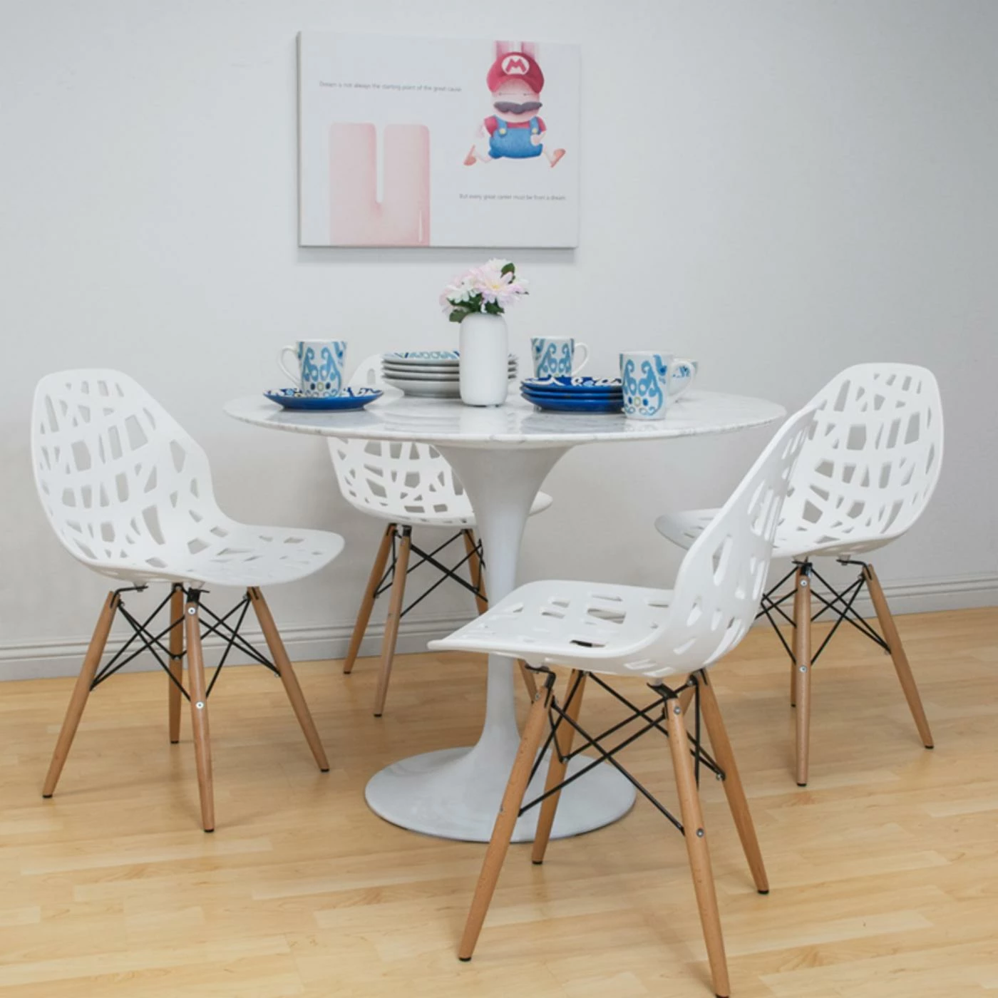 Wholesale π€© Side Chairs Mod Made Modern Stencil Cut Out Eiffel Dining Chair - Set Of 2 π