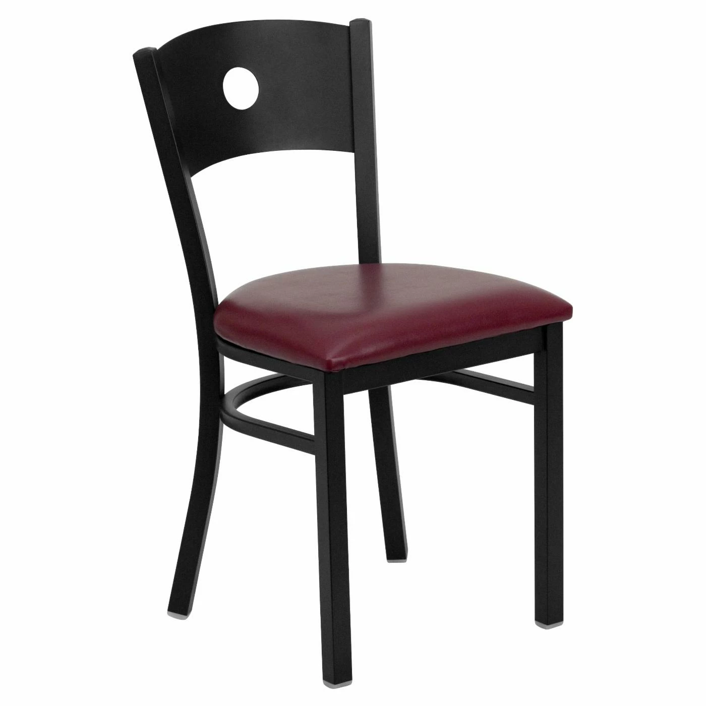 New π Side Chairs Flash Furniture Hercules 20 In. Metal And Vinyl Circle Cutout Restaurant Chair π