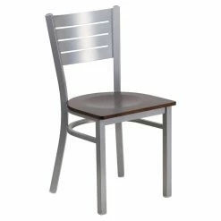 Deals 👍 Side Chairs Flash Furniture Hercules 18 In. Metal And Wood Slat Back Restaurant Chair 🛒