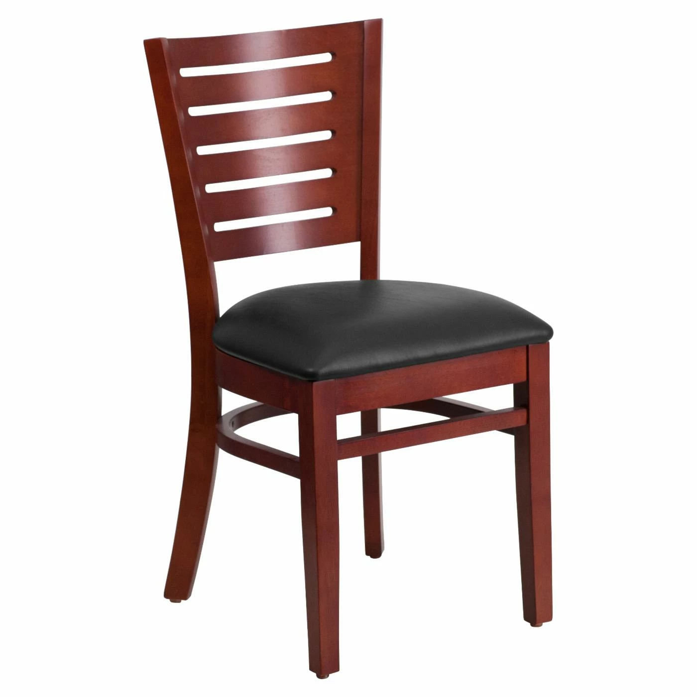 Best reviews of π Side Chairs Flash Furniture Darby 20 In. Mahogany Slat Back Restaurant Chair With Vinyl Seat π