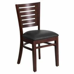Top 10 🌟 Casual Dining Chairs Flash Furniture Darby 20 In. Walnut Slat Back Restaurant Chair With Vinyl Seat ⌛