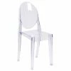 Cheapest 🔥 Side Chairs Flash Furniture Transparent Crystal Ghost Side Chair 👍