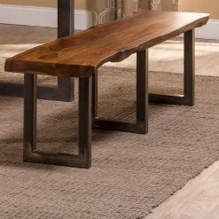 Outlet 🧨 Hillsdale Furniture Side Chairs Hillsdale Emerson Bench - Natural Sheesham 🤩