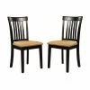 Flash Sale 🎉 Side Chairs Weston Home Tibalt Black Dining Chair - Mission Back - Set Of 2 ⭐