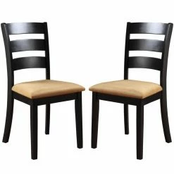 Coupon π Side Chairs Weston Home Tibalt Black Dining Chair - Ladder Back - Set Of 2 π