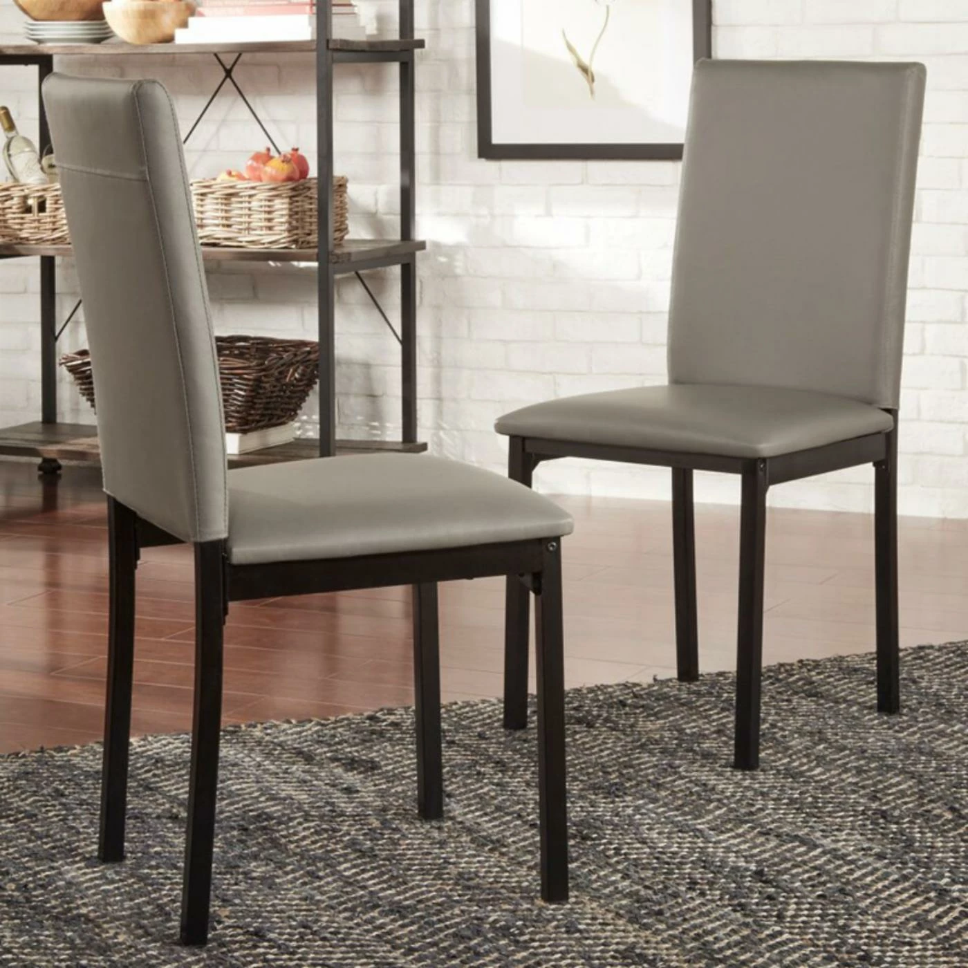 Best deal π Side Chairs Chelsea Lane Tempe Collection Faux Leather Metal Dining Side Chair - Set Of 2 β€οΈ