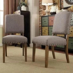 Promo 🤩 Side Chairs HN Home Sparks Transitional Nailhead Dining Side Chair - Set Of 2 ⌛