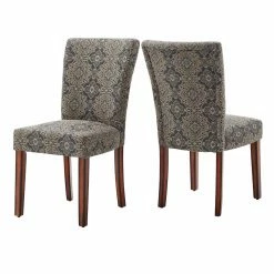 Cheapest ⌛ Formal Dining Chairs Weston Home Ayana Damask Print Parsons Dining Side Chair - Set Of 2 🔔