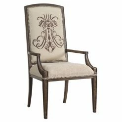 Best Pirce ✨ Formal Dining Chairs Hooker Furniture Rhapsody Insignia Dining Arm Chair - Rustic Walnut - Set Of 2 🔔