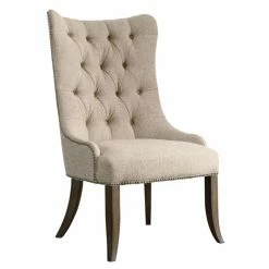 Budget π Side Chairs Hooker Furniture Rhapsody Tufted Dining Chair - Rustic Walnut - Set Of 2 π