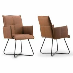 Deals 🔥 Casual Dining Chairs Glamour Home Ambel Modern Dining Arm Chair - Set Of 2 😀