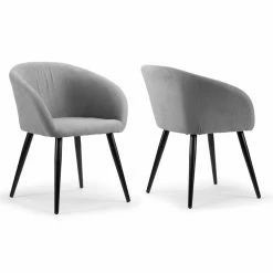 Coupon 😉 Side Chairs Glamour Home Amma Mid-Century Dining Arm Chair - Set Of 2 ❤️