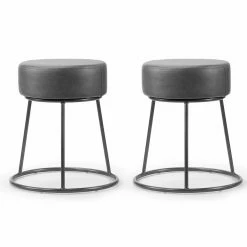 Cheap 🎉 Side Chairs Glamour Home Amie Grey Backless Dining Chair - Set Of 2 💯