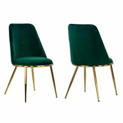 Best reviews of 🛒 Casual Dining Chairs Glamour Home Anzu Velvet Dining Parsons Chair - Set Of 2 🎉