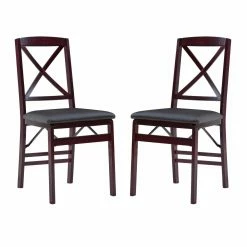 Deals 🥰 Side Chairs Linon Tremont X-Back Folding Dining Chair - 2 Chairs 🥰