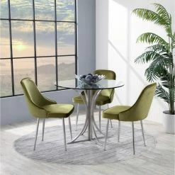 Deals 👏 Side Chairs LumiSource Marcel Dining Side Chair With Chrome Frame - Set Of 2 🔔