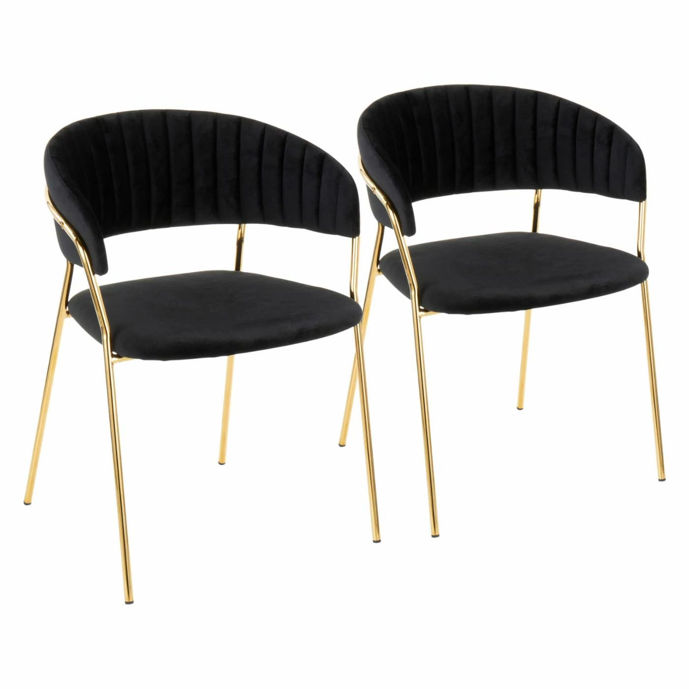 Best reviews of π― Casual Dining Chairs LumiSource Tania Velvet Dining Side Chair - Set Of 2 π