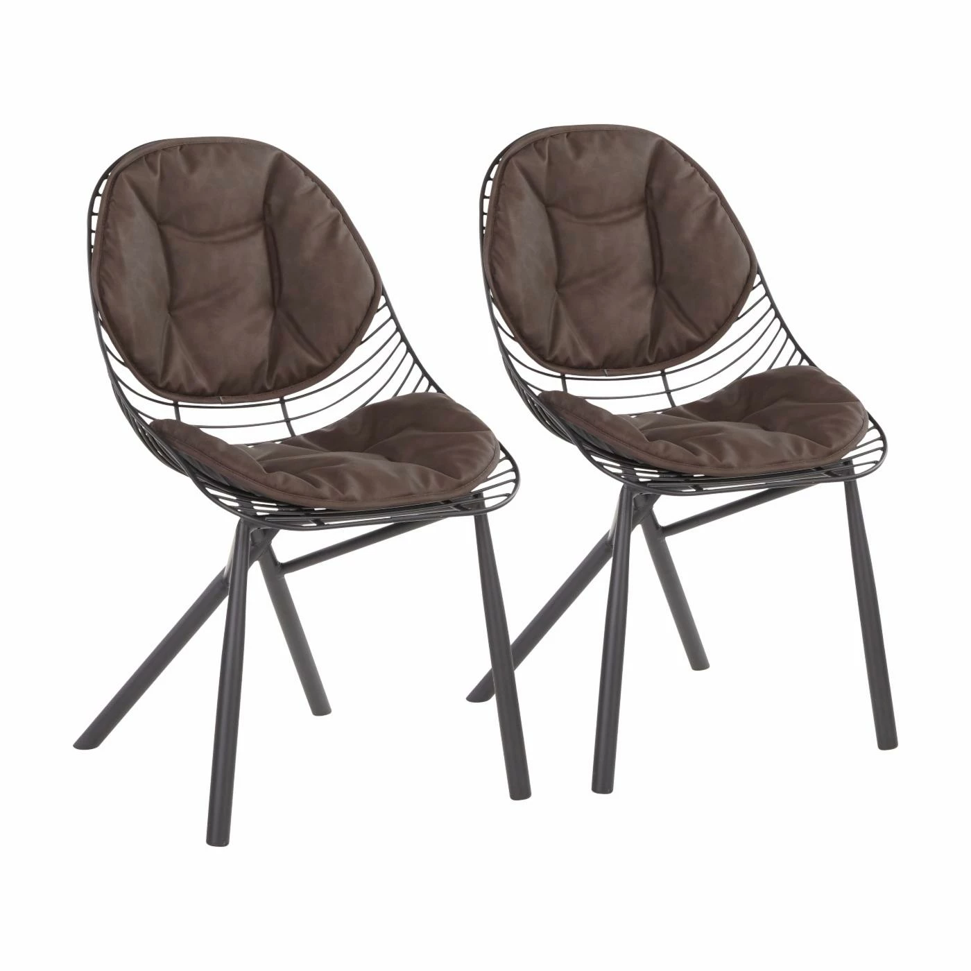 Coupon ⭐ Side Chairs LumiSource Wired Contemporary Side Dining Chair - Set Of 2 ⭐