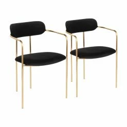 Best Pirce π₯ Casual Dining Chairs LumiSource Demi Contemporary Dining Arm Chair - Set Of 2 β€οΈ