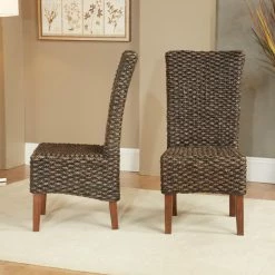 Flash Sale π Side Chairs Modus Meadow Wicker Dining Side Chair - Brick Brown - Set Of 2 π