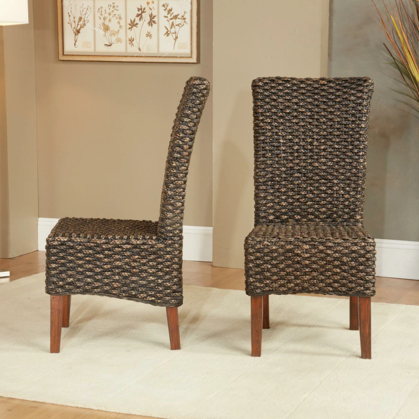 Flash Sale π Side Chairs Modus Meadow Wicker Dining Side Chair - Brick Brown - Set Of 2 π