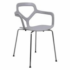 Outlet π₯ Side Chairs LeisureMod Carney Modern Dining Arm Chair With Chrome Legs β€οΈ