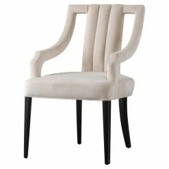 Flash Sale 👍 Casual Dining Chairs New Pacific Direct Inc Viola Upholstered Klismos Dining Arm Chair 🔔