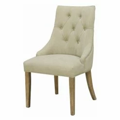 New ⭐ Formal Dining Chairs C2A French Nail Head Trim Linda Dining Parson Chair 🔔