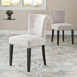 Brand new π Formal Dining Chairs Safavieh Hunter Dining Side Chairs - Beige - Set Of 2 π