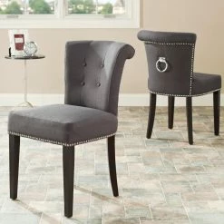 Buy β Formal Dining Chairs Safavieh Ellie Ring Dining Chairs - Gray - Set Of 2 π