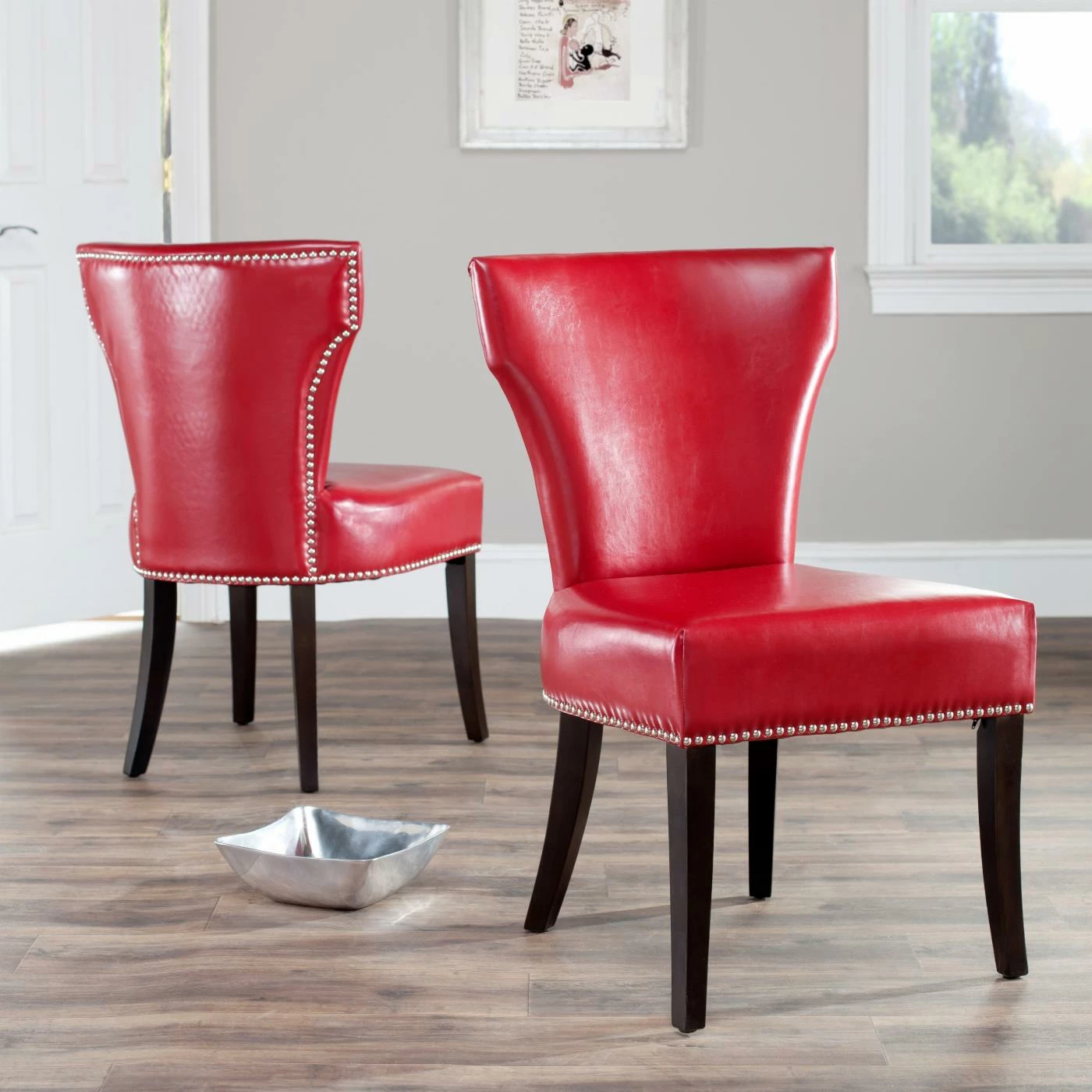 Cheap β€οΈ Safavieh Maria Dining Side Chairs - Red Leather - Set Of 2 π