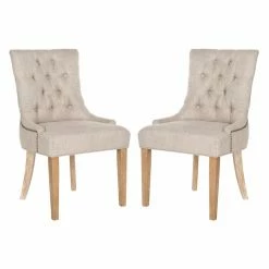 Buy 👍 Formal Dining Chairs Safavieh Abby Tufted Side Dining Chairs - Set Of 2 🔥