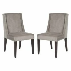 Best deal 👏 Formal Dining Chairs Safavieh Humphry Dining Chairs With Silver Nail Heads - Set Of 2 🔔