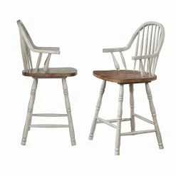 Outlet 👍 Side Chairs Sunset Trading Country Grove 24 In. Windsor Counter Height Dining Chair - Set Of 2 ✔️