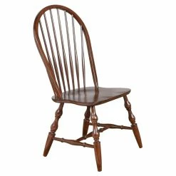Budget π Side Chairs Sunset Trading Windsor Spindleback Dining Chair - Chestnut - Set Of 2 π