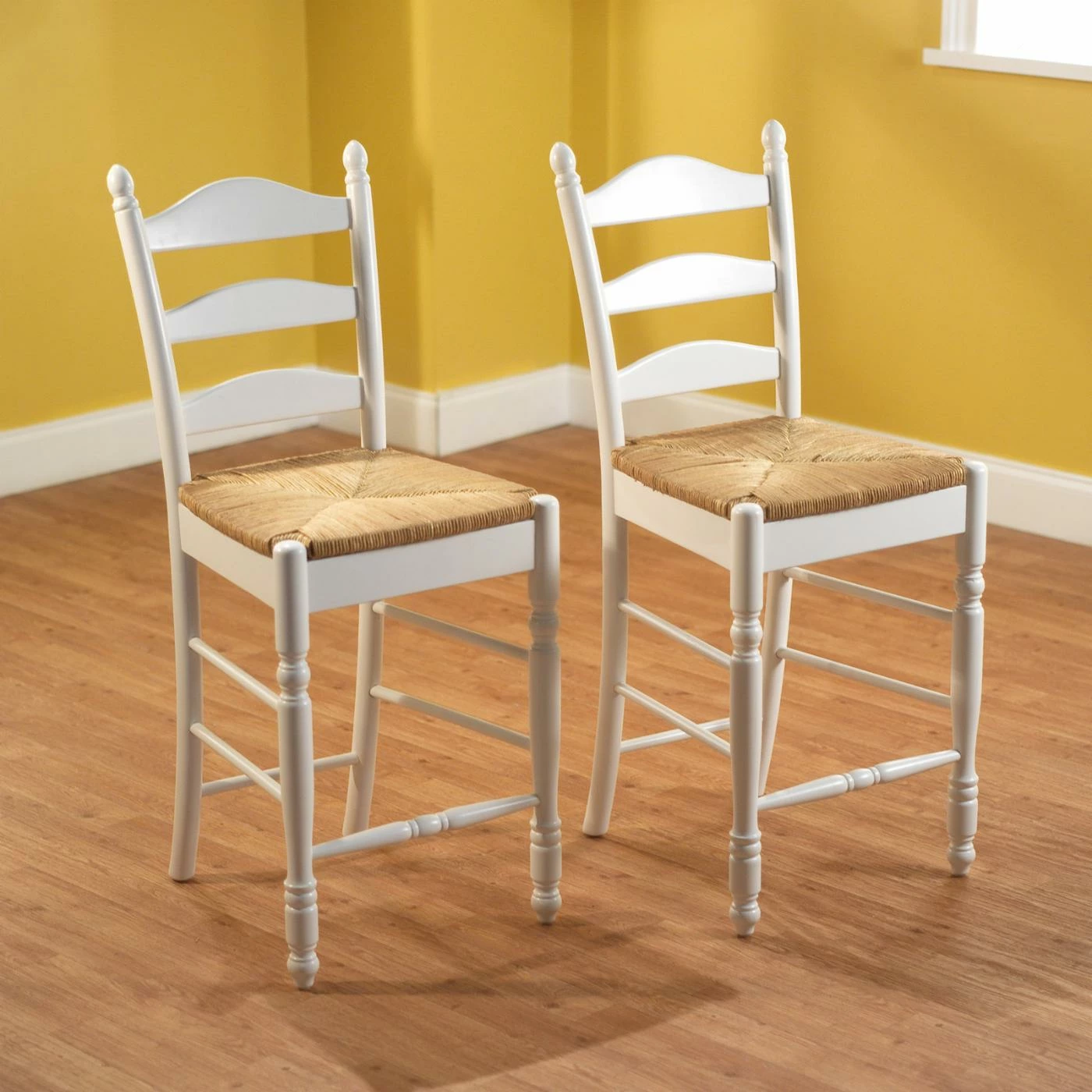 Promo βοΈ All Other Brands Counter Height Chairs 24 In. Ladder Back Counter Stool - Set Of 2 π