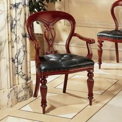 Promo ⭐ Formal Dining Chairs Design Toscano Simsbury Manor Arm Chair 🌟