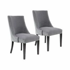 Deals 👍 Casual Dining Chairs DecMode Fabric Cushioned Dining Chair - Set Of 2 😍