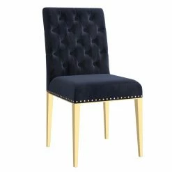 Deals 👍 Formal Dining Chairs !nspire Contemporary Button Tufted Velvet Side Dining Chair - Set Of 2 👍