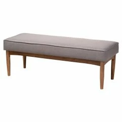 Cheap 💯 HN Home Cranbrook Mid-Century Modern Upholstered Dining Bench 👍