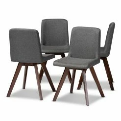 Wholesale π₯° Side Chairs Baxton Studio Pernille Fabric Upholstered Dining Side Chair - Set Of 4 π
