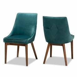 Buy π Side Chairs Baxton Studio Gilmore Velvet Upholstered Dining Chair - Set Of 2 βοΈ